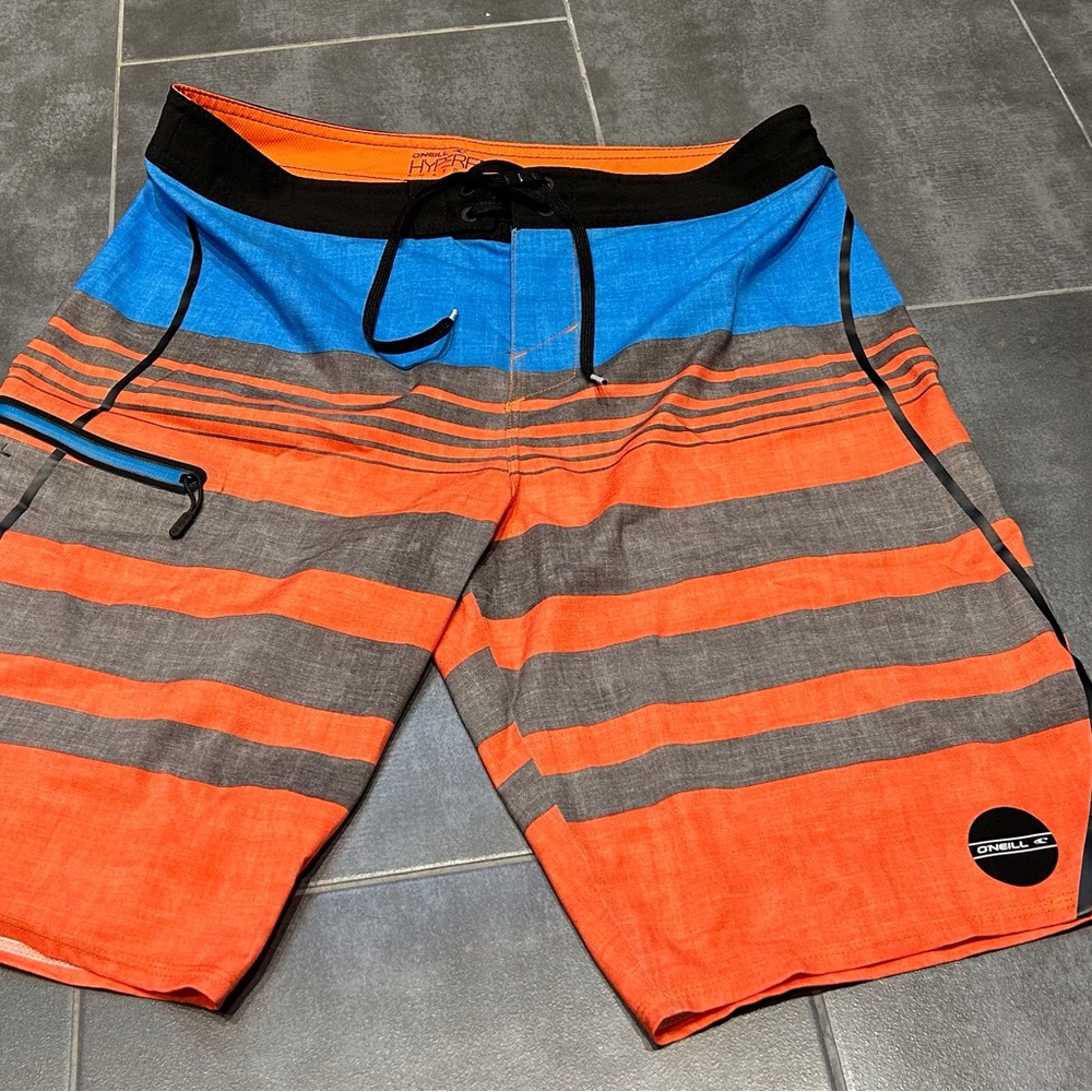 O'Neill Men's Orange and Blue Swim/BoardShorts